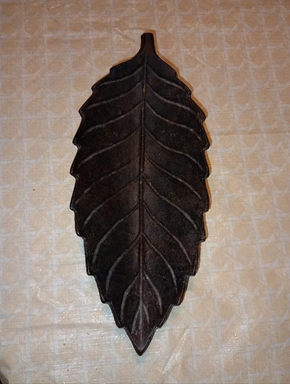 Black Leaf-Shaped Decorative Tray – Home Accents